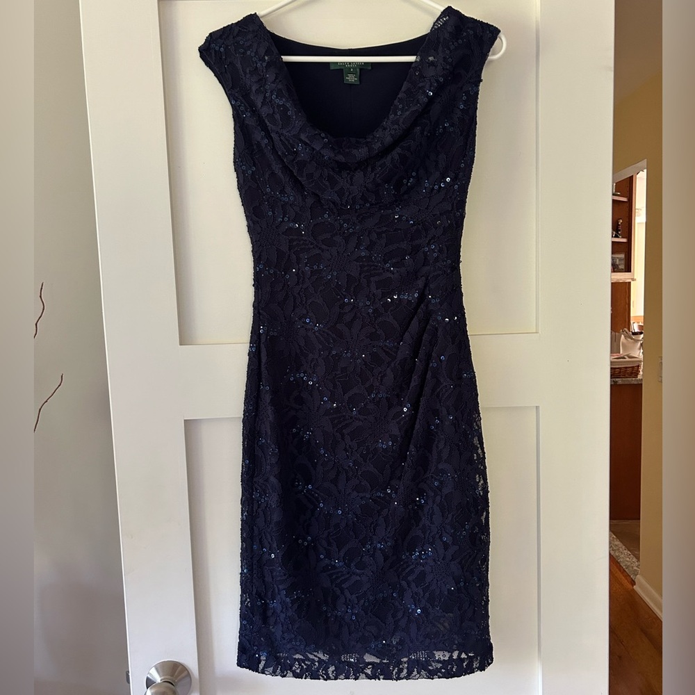 Ralph Lauren Midnight Blue Lace Dress